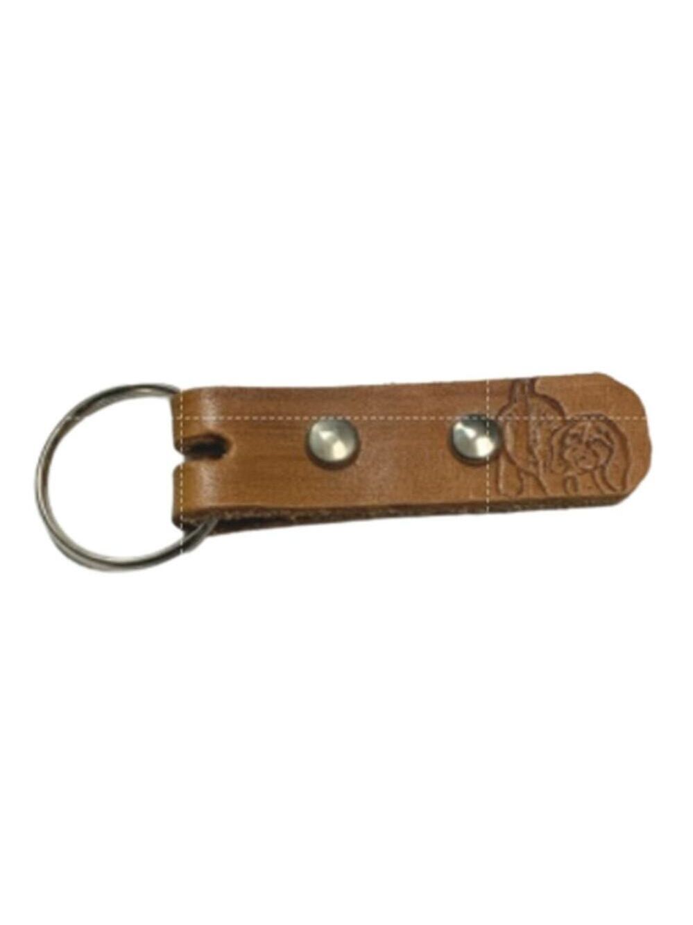 Vintage Unisex Handmade Upcycled Loop Key Chain Leather Fob Brown Size 3.5" NWOT